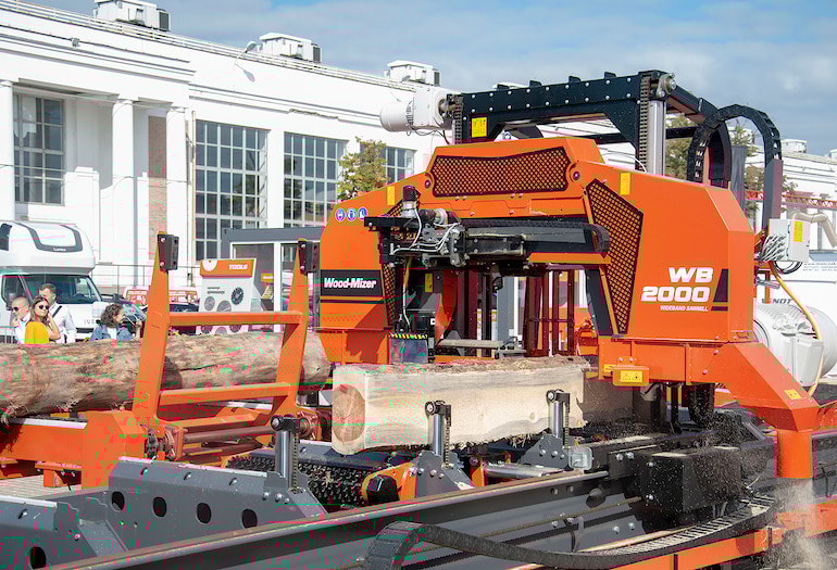 Широколенточный станок Wood-Mizer WB2000 на выставке DREMA в Познани