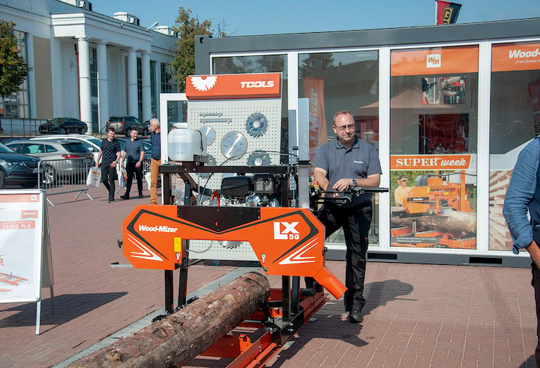 Самая маленькая пилорама Wood-Mizer LX50 на выставке DREMA в Познани