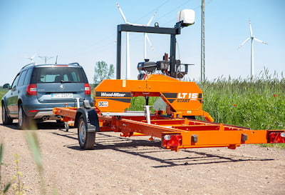 Появилась мобильная версия пилорамы Wood-Mizer LT15  